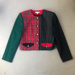 Vintage Plaid Cropped Coat